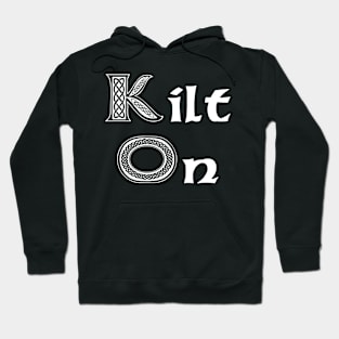 Kilt on white Hoodie